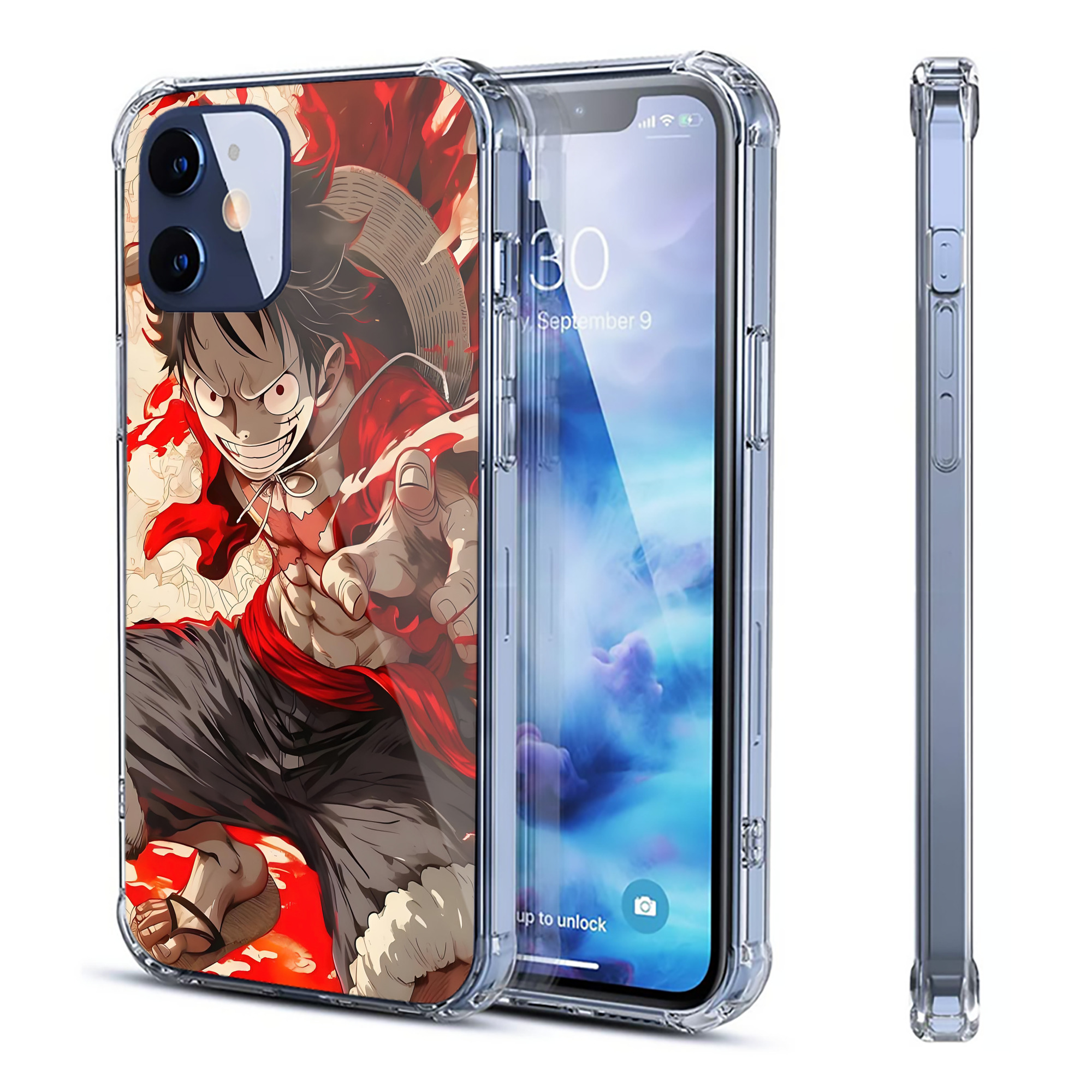 （画像用） ワンピース ONE PIECE 【iPhone 12シリーズ対応】透明スマホケース（クリアソフトケース）